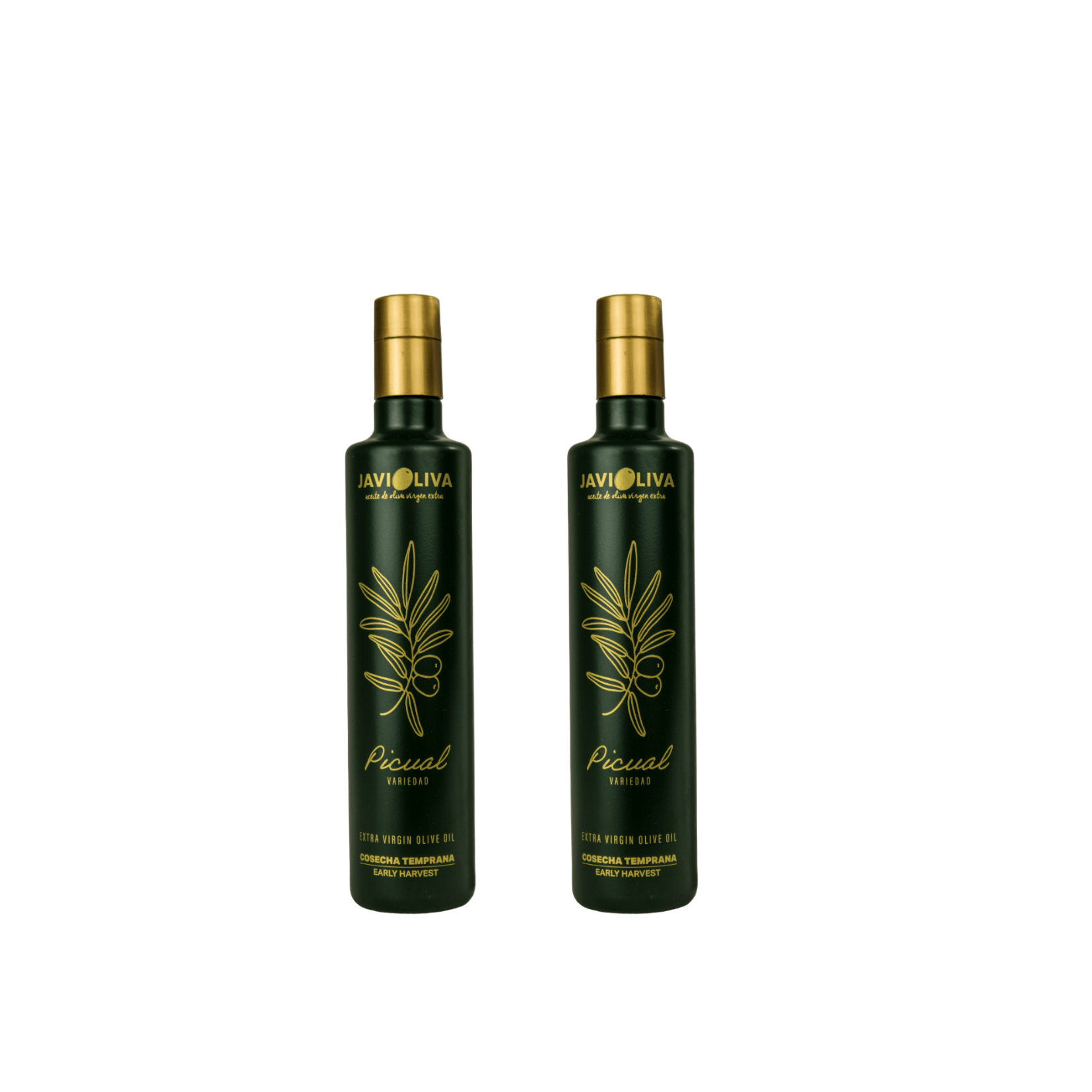- 2 Botellas AOVE Cosecha temprana 2024-25 variedad picual - 500 ml CRISTAL