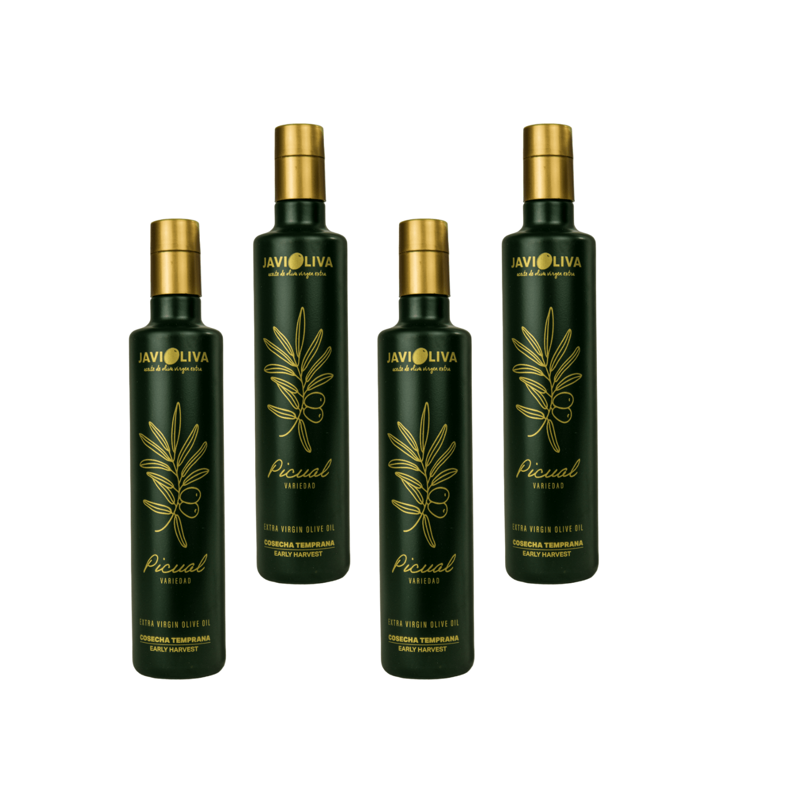 - 4 Botellas AOVE Cosecha temprana 2024-25 variedad picual - 500 ml CRISTAL