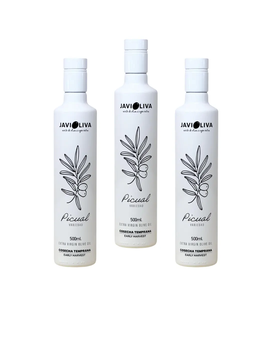 Pack de 3 Botellas AOVE Cosecha Temprana 2025-26 Picual Premium 500 ml Cristal